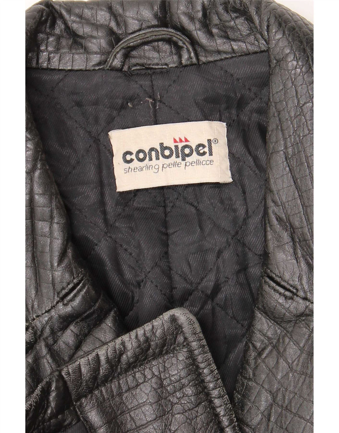 Palton din piele pentru femei Conbipel UK 12 Medium Black Animal Print Classic