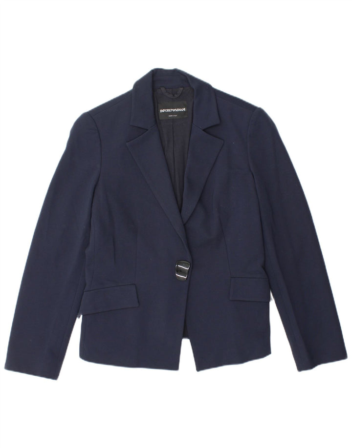 Jachetă Blazer pentru femei Emporio Armani cu 1 nasture UK 10 Mic bleumarin