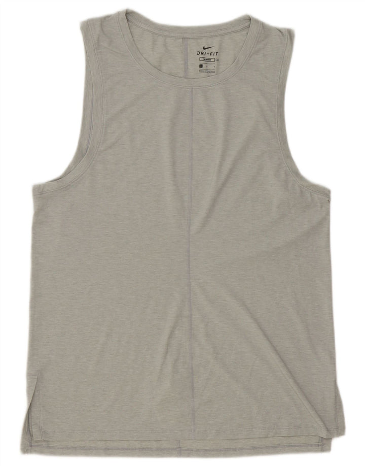 Vestă subțire Dri Fit Nike pentru bărbați, mare, gri, poliester