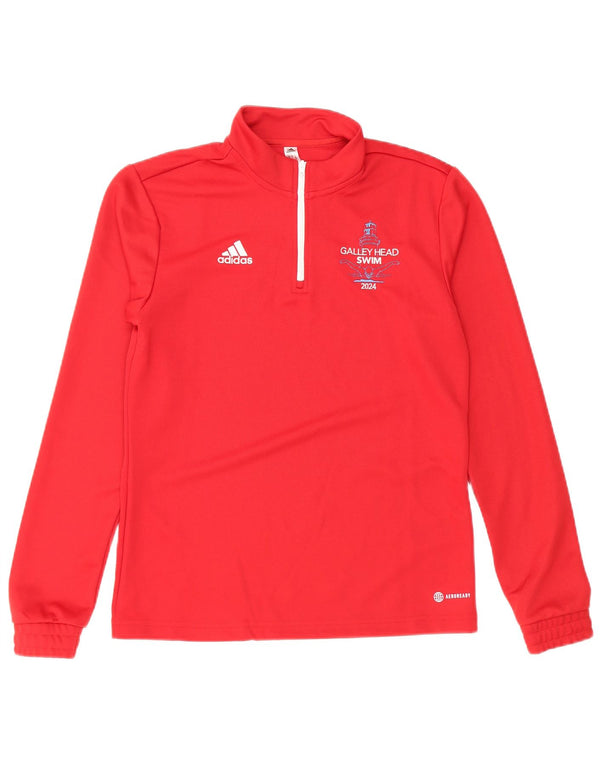 Top de trening ADIDAS Aeroready Graphic Pulover pentru femei UK 12/14 Medium Red