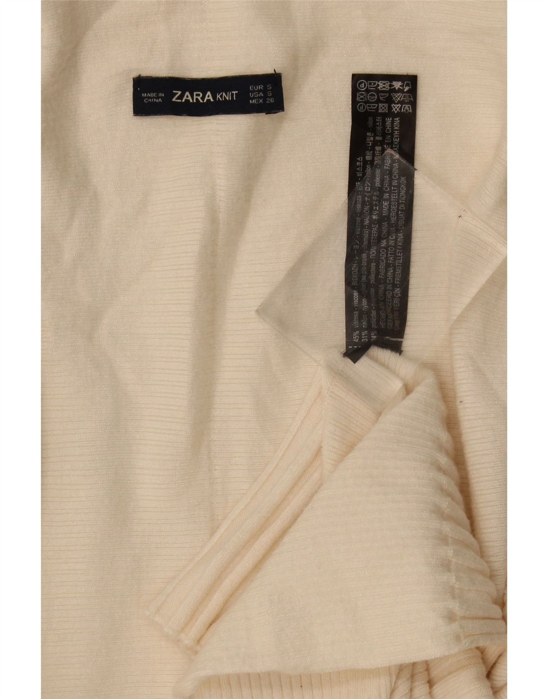 Pulover cardigan deschis supradimensionat pentru femei Zara UK 10 Mic Bej