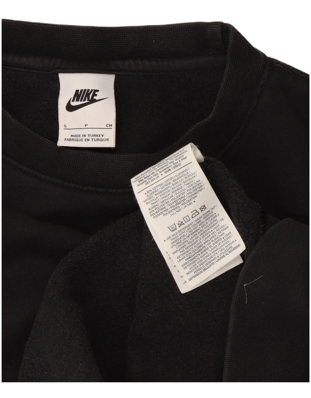 Pulover Nike pentru bărbați, bumbac mic, negru