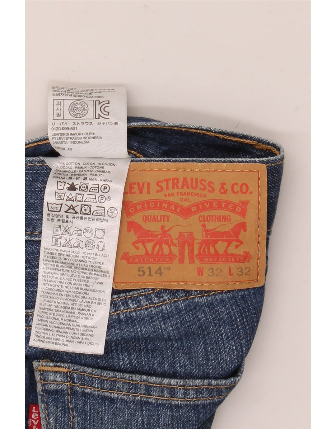Pantaloni scurți Levi's 514 Denim W32 Medium Blue Bumbac