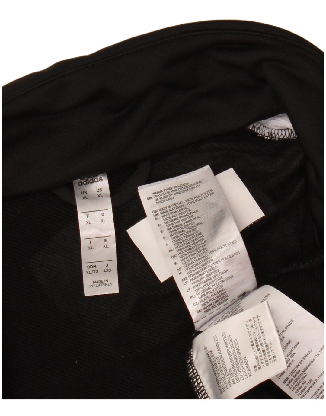 Jachetă de trening pentru bărbați ADIDAS XL, negru, poliester bloc de culoare