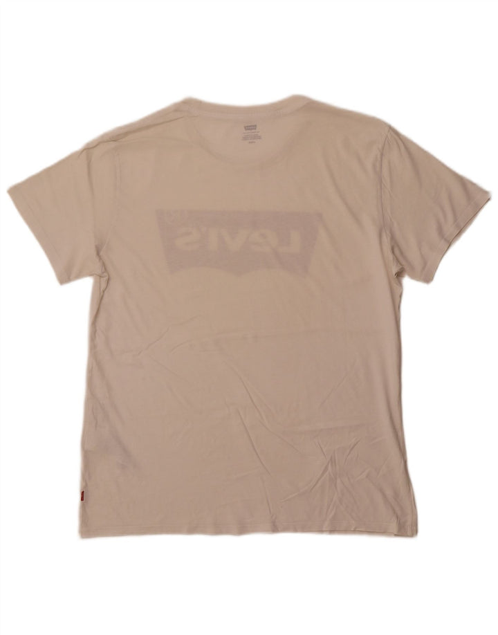 Tricou grafic pentru bărbați LEVI'S Top mare din bumbac alb