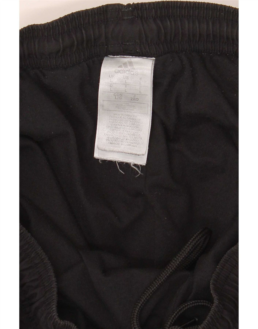 Pantaloni de trening pentru bărbați Adidas Pantaloni de jogging, mari, negru, poliester
