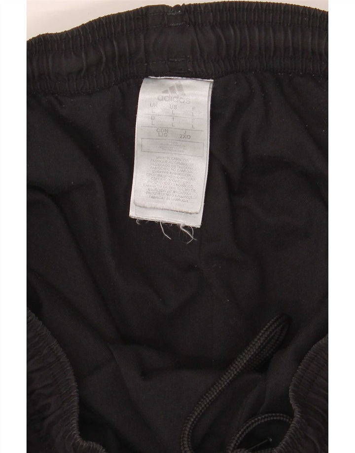 Pantaloni de trening pentru bărbați Adidas Pantaloni de jogging, mari, negru, poliester