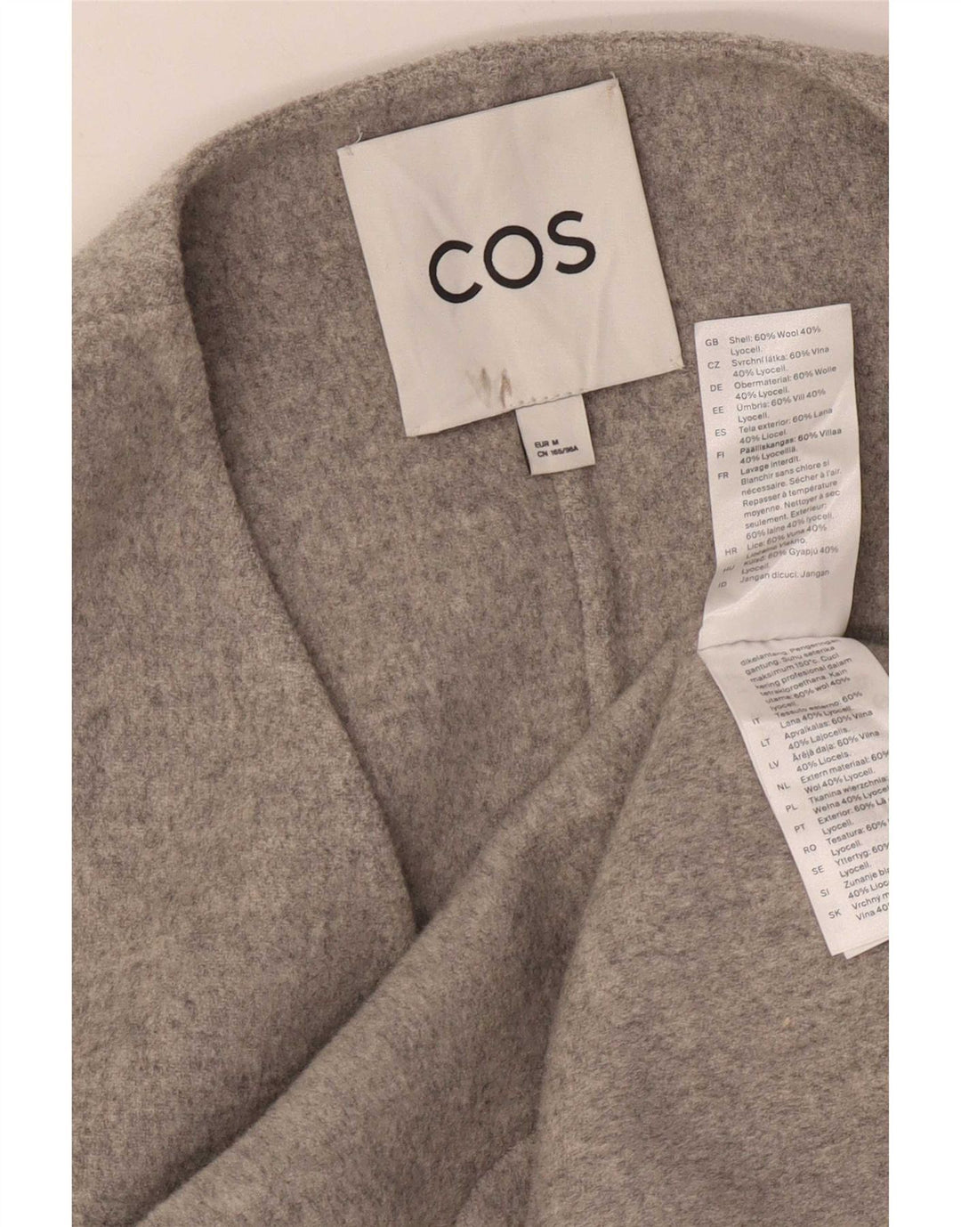 Gilet supradimensionat pentru femei Cos UK 14 Medium Gri Lână