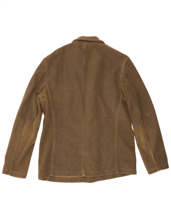Jachetă Blazer pentru bărbați Calvin Klein cu 3 nasturi UK 44 2XL Kaki Poliester