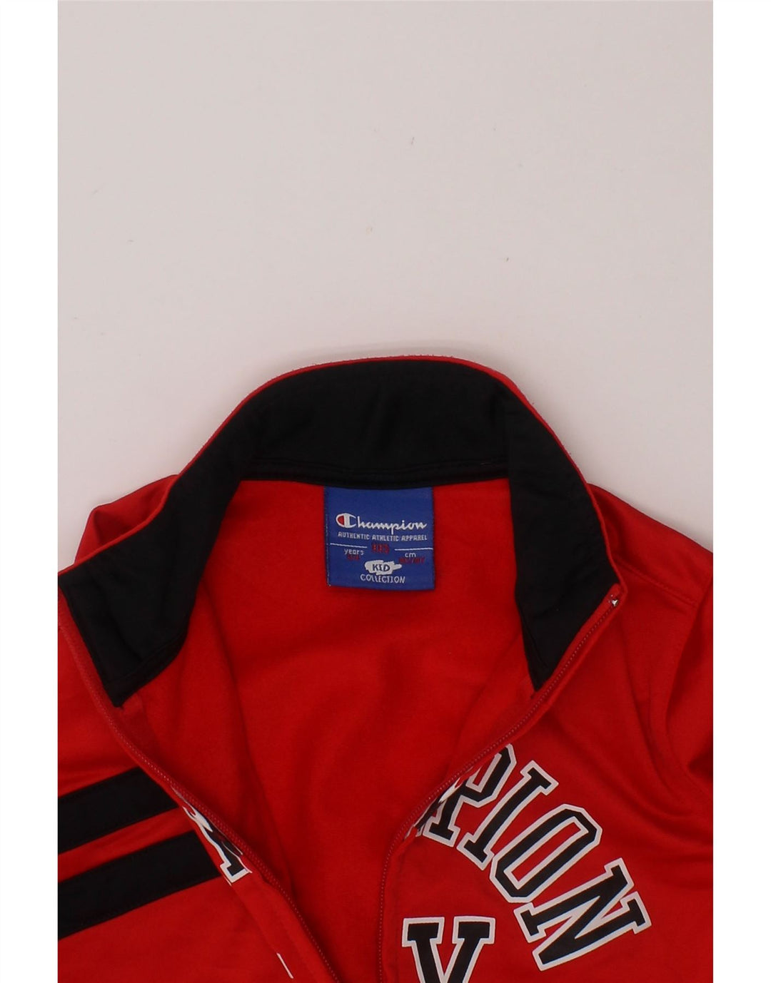 CHAMPION Boys Graphic Tracksuit Top Jacket 3-4 Years 2XS Red Polyester Vintage Champion and Second-Hand Champion from Messina Hembry 