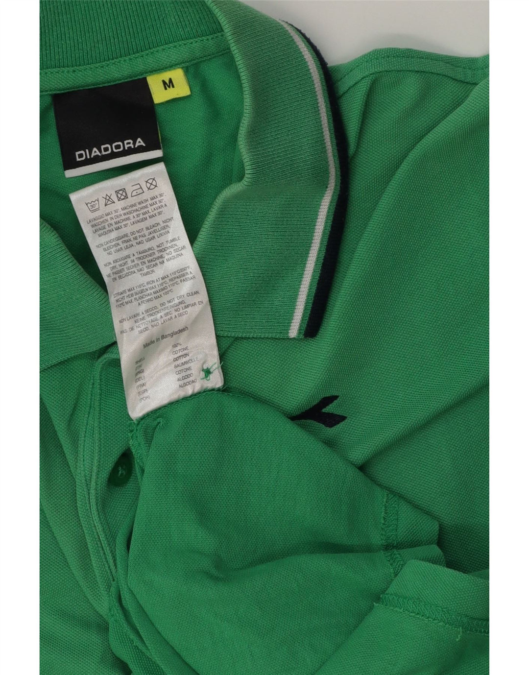 Tricou polo pentru bărbați Diadora, bumbac verde mediu