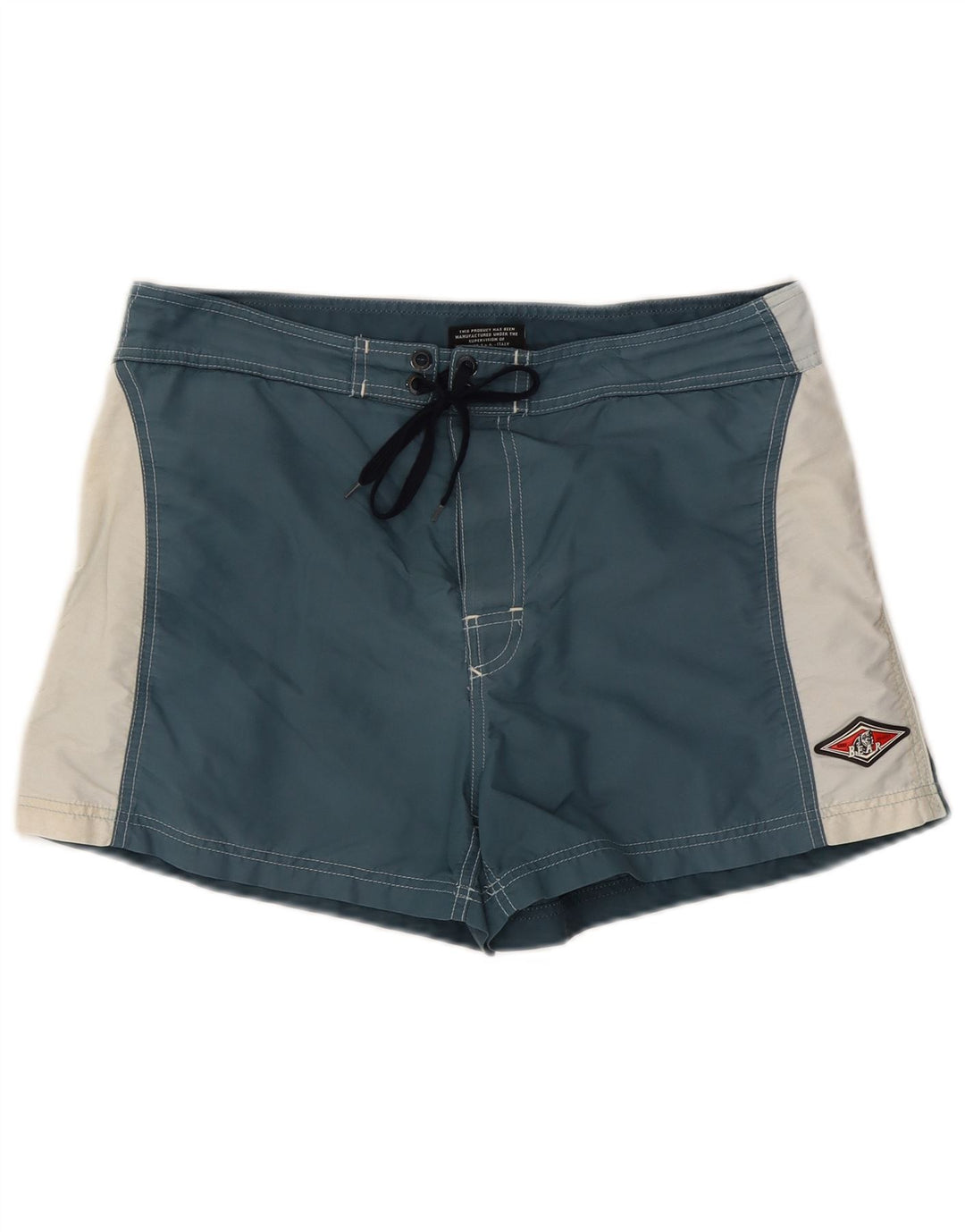 Pantaloni scurți de baie Bear pentru bărbați, mari, albastru, poliamidă color bloc