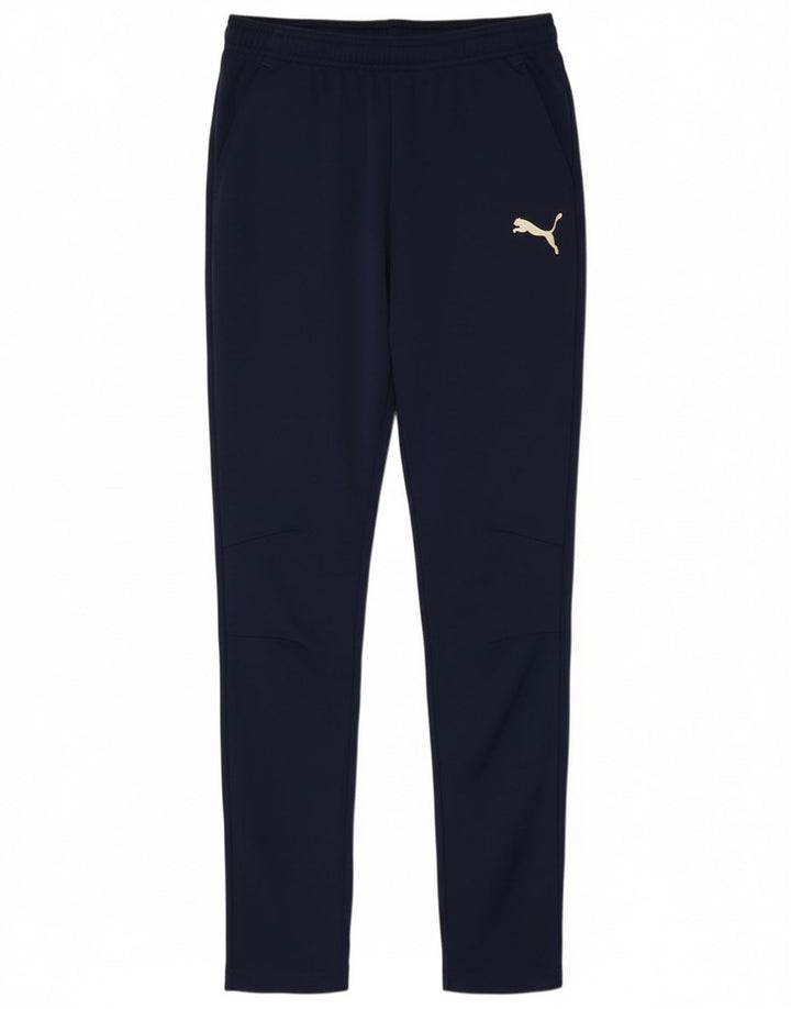 Pantaloni de trening Puma pentru băieți 15-16 ani poliester bleumarin