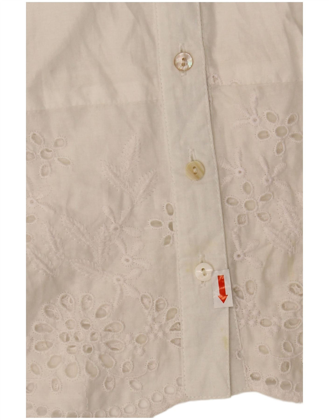 Bluză cămașă cu mânecă scurtă pentru femei WAREHOUSE UK 10 Poliester alb mic