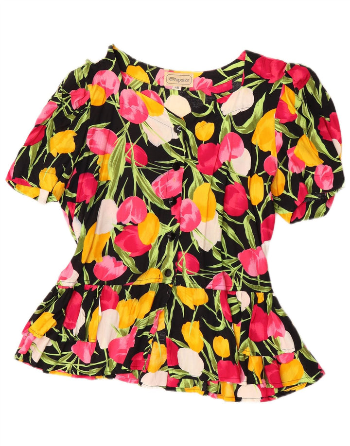 Bluză Superior Femei cu mâneci scurte Top IT 46 Mari Multicolore Floral