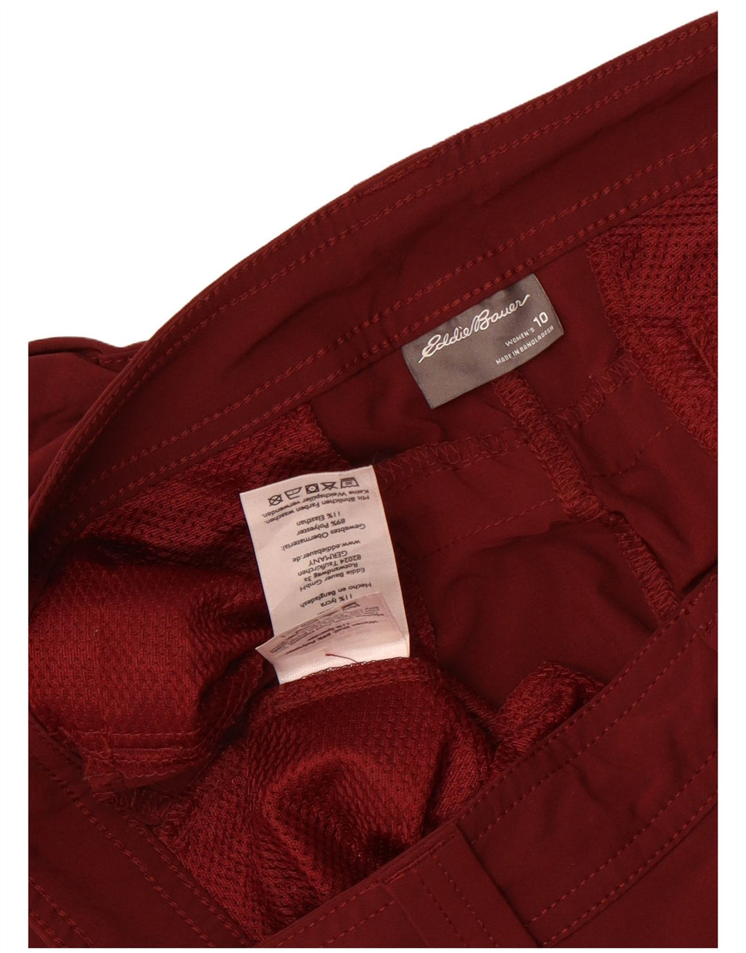 Pantaloni capri cargo pentru femei Eddie Bauer US 10 Large W34 L20 Burgundy