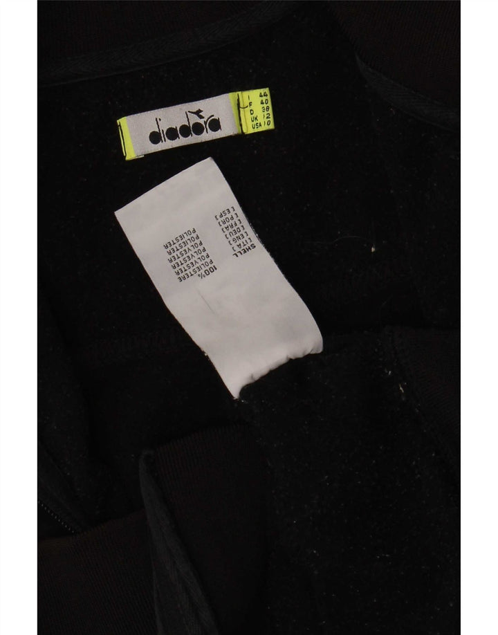 Jachetă de trening Diadora pentru femei UK 12 Poliester mediu negru