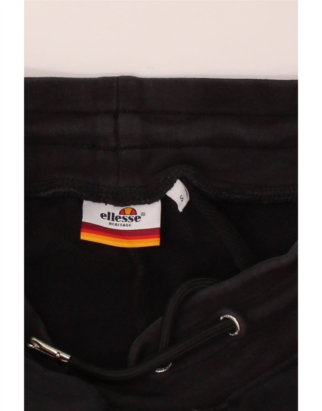 ELLESSE Mens Heritage Graphic Tracksuit Trousers Joggers Small Black Vintage Ellesse and Second-Hand Ellesse from Messina Hembry 
