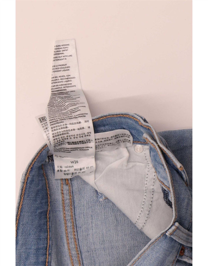 Pantaloni scurți Levi's de damă din denim învechit, mic W26, bumbac albastru