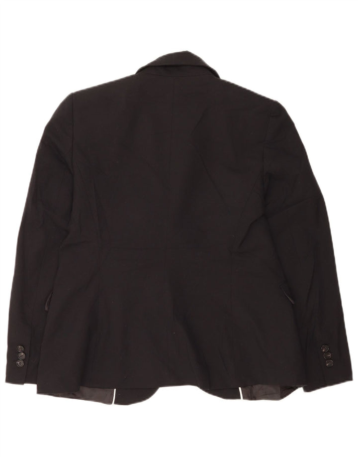 Blazer pentru femei Zara cu 1 nasture EU 40 Poliester mediu negru