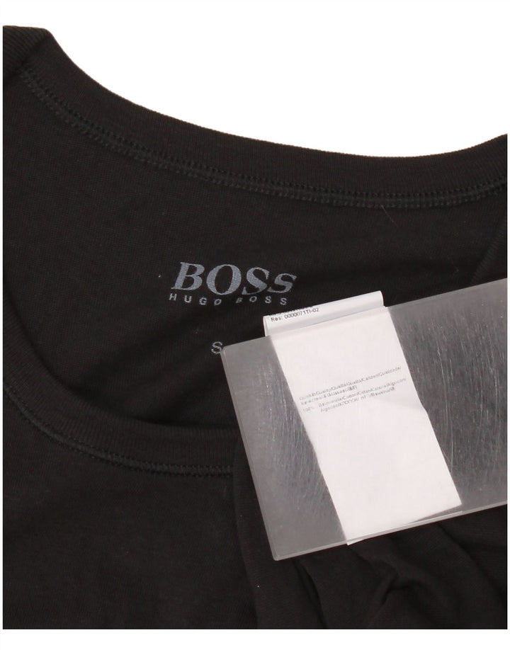 Tricou pentru bărbați Hugo Boss Top mic din bumbac negru