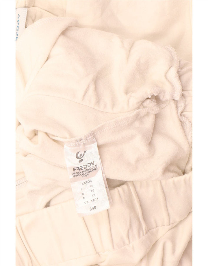 Jachetă de trening pentru femei Freddy IT 46, mare, alb, din bumbac color bloc