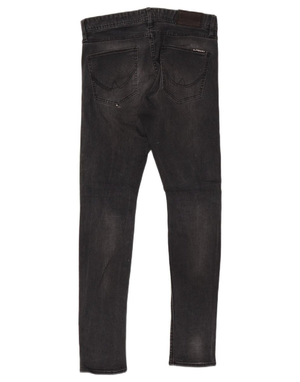 Blugi skinny distressed pentru femei Superdry W30 L32 bumbac negru