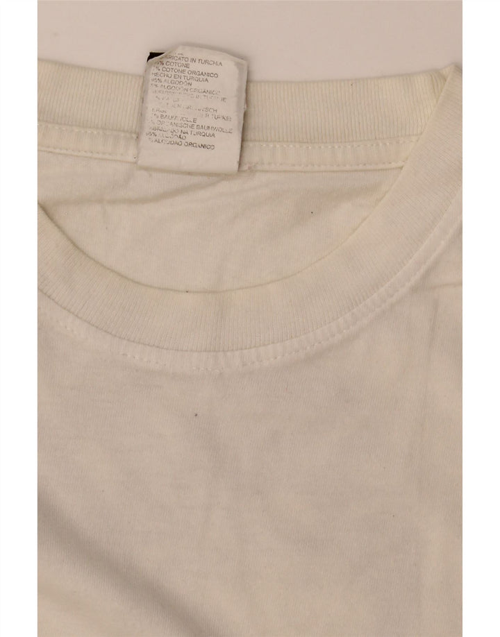 Tricou grafic Timberland pentru bărbați Top mediu din bumbac alb
