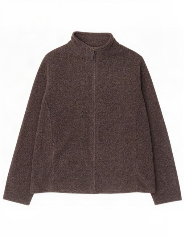 Marks & Spencer Womens Fleece Jacket UK 18 XL Grey Polyester