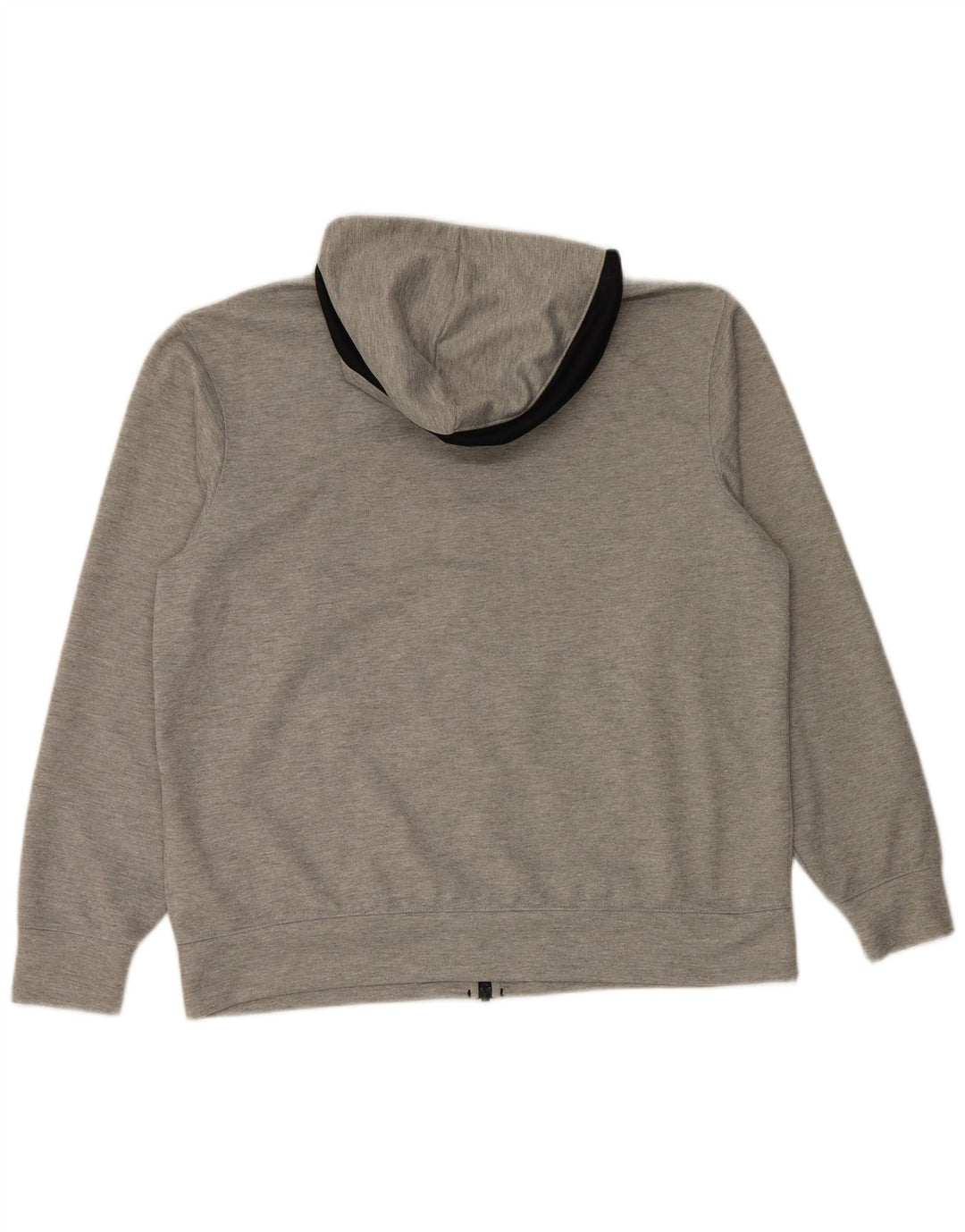 Pulover Nike pentru bărbați Dri Fit, cu fermoar, cu capotă, mare, gri poliester