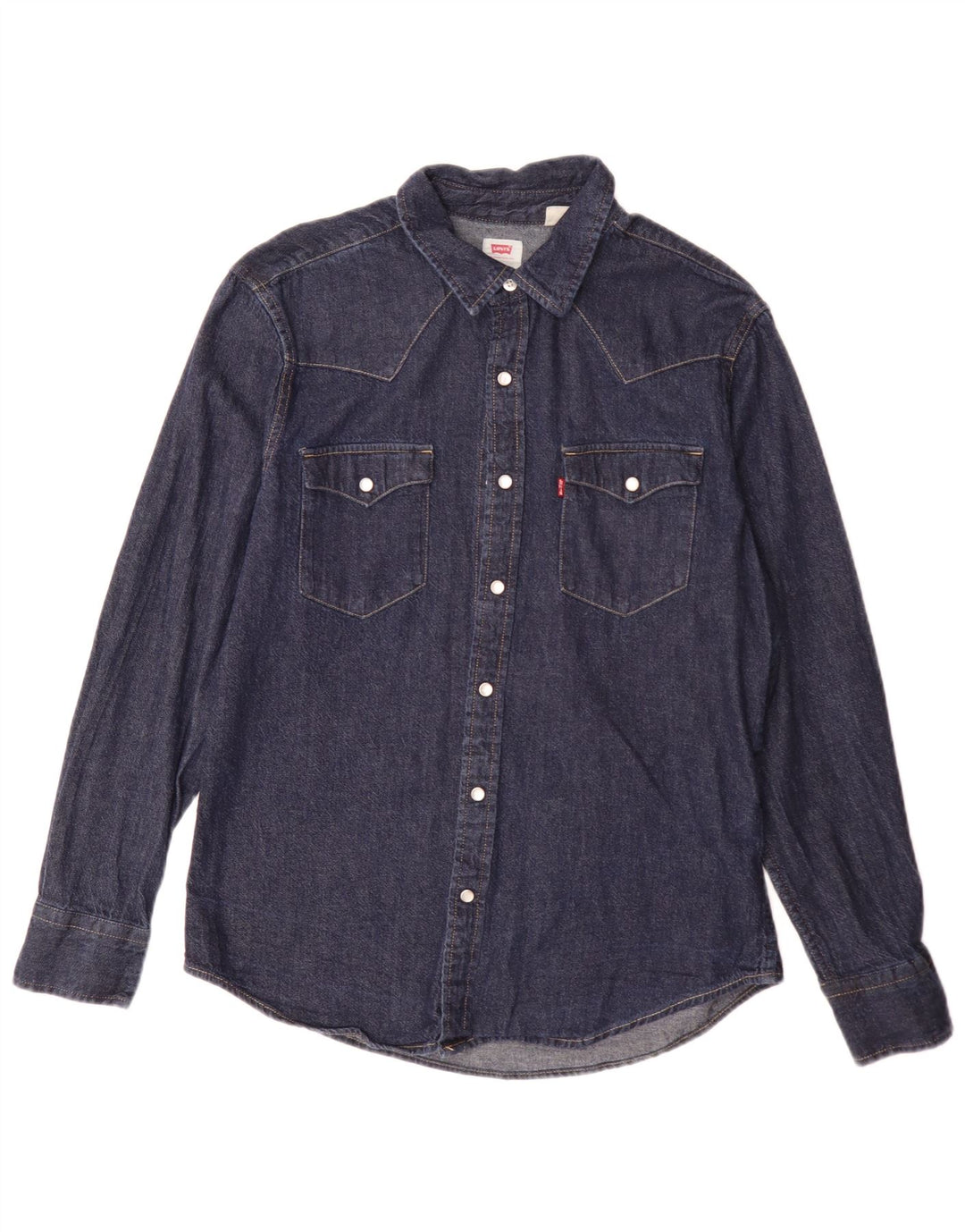 Cămașă Levi's pentru bărbați, cu ajustare standard, din denim, albastru mediu clasic
