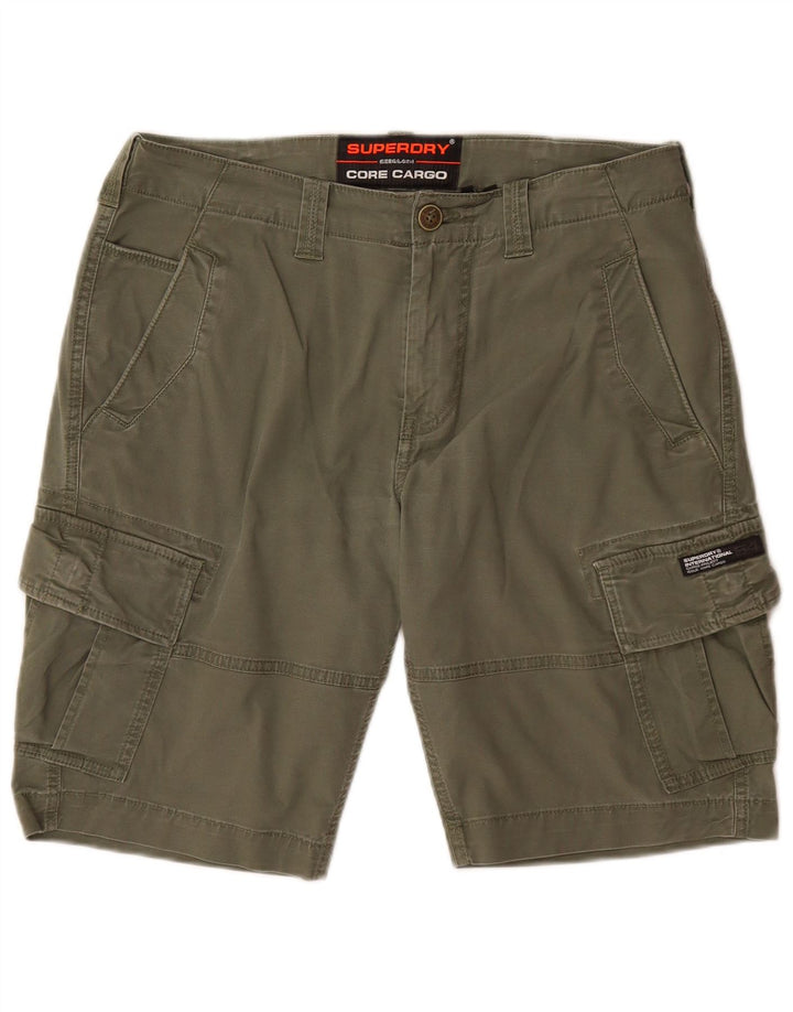 Pantaloni scurti cargo Superdry pentru bărbați W32, bumbac mediu kaki