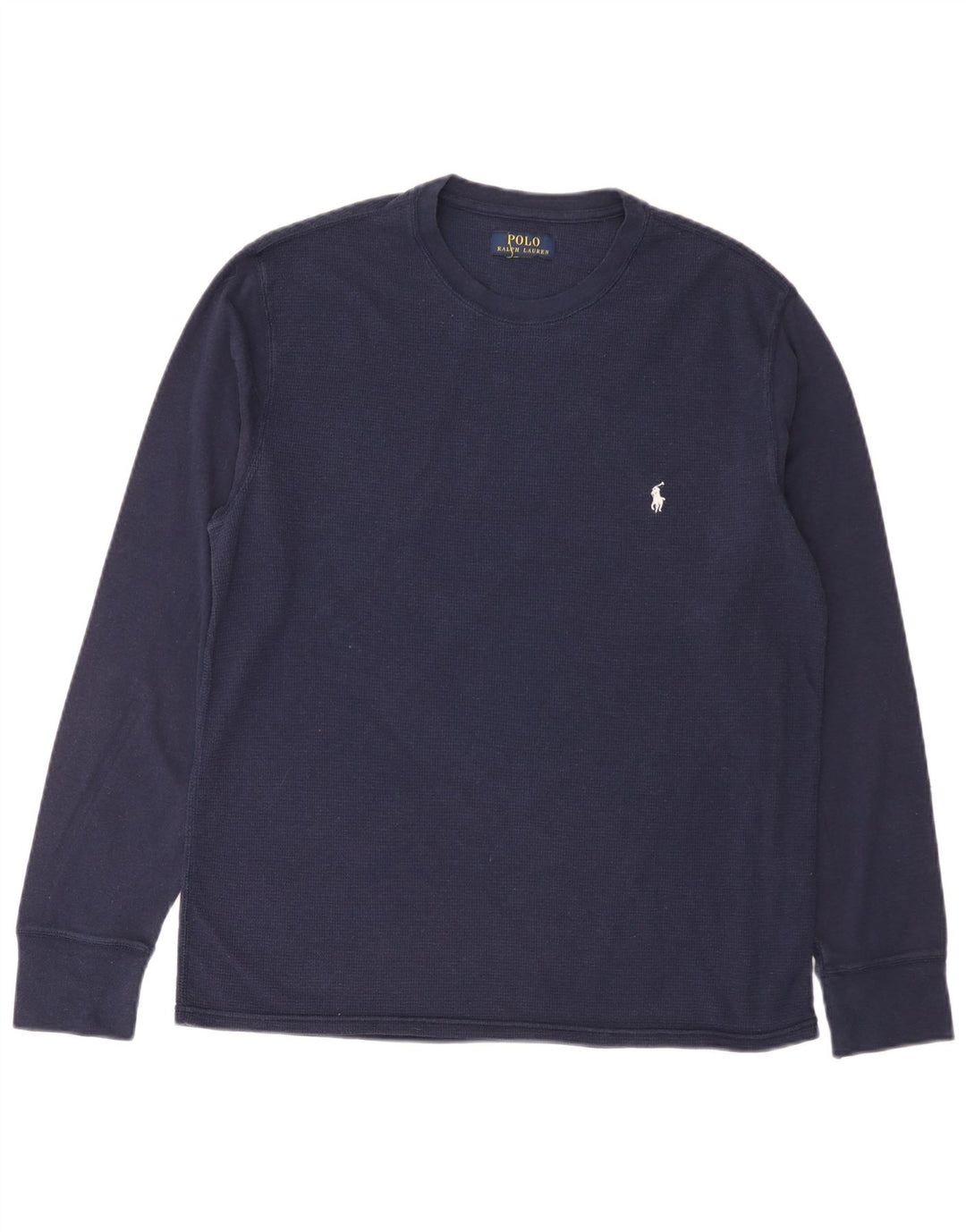 Top pentru bărbați Polo Ralph Lauren cu mânecă lungă, mediu bleumarin