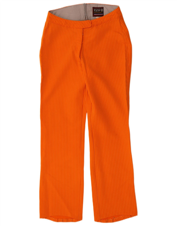 Pantaloni casual de damă vintage EU 40 Medium W28 L30 Orange Pinstripe