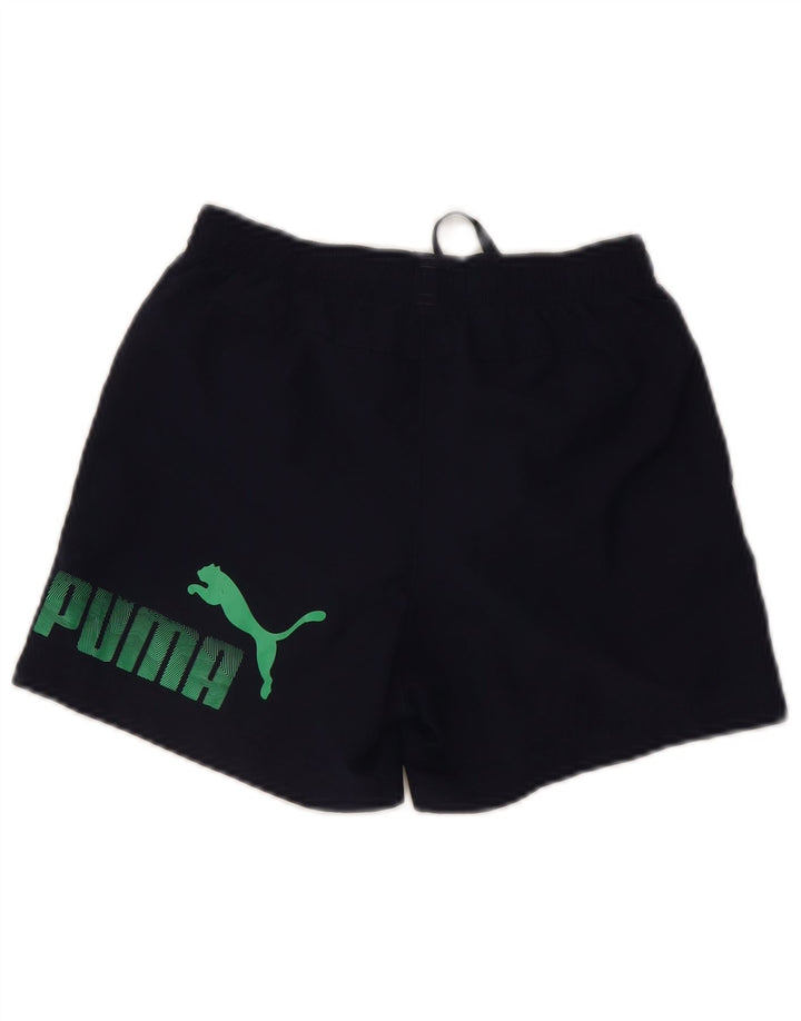 Pantaloni scurți sport Puma pentru băieți 11-12 ani poliester bleumarin