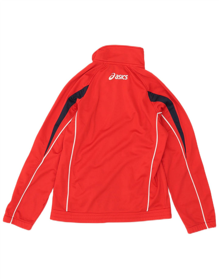 Jachetă de top pentru trening Asics pentru femei UK 8 Small Red Colorblock