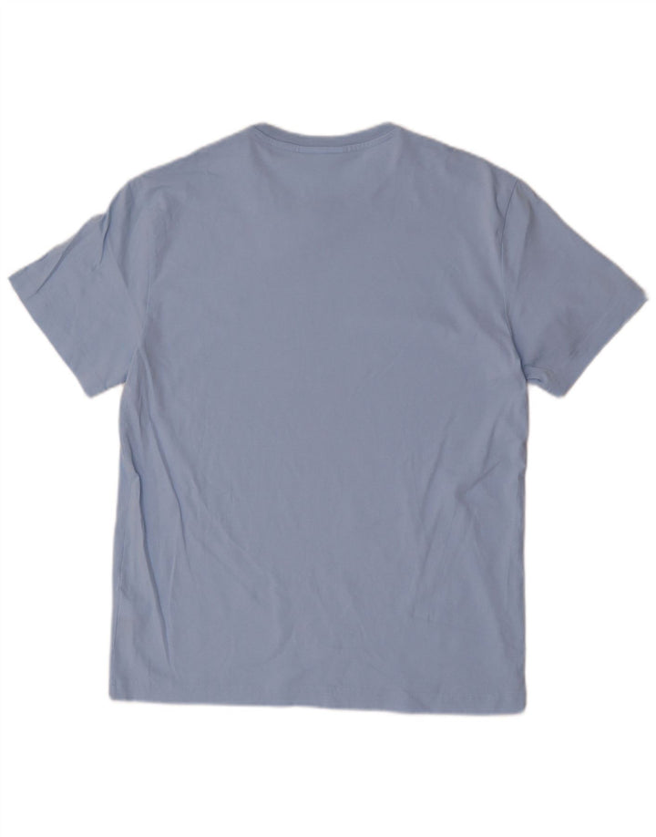 Tricou Lacoste pentru bărbați, cu ajustare normală, top mărime 4, bumbac albastru mediu