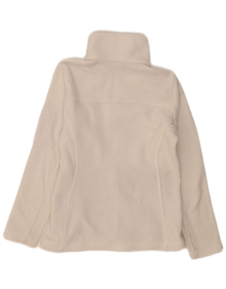 Jachetă fleece Columbia pentru femei UK 10, poliester alb mic