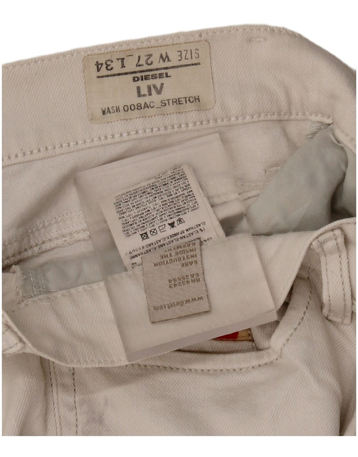 DIESEL Blugi drepti Liv Slim pentru femei W27 L24 bumbac alb