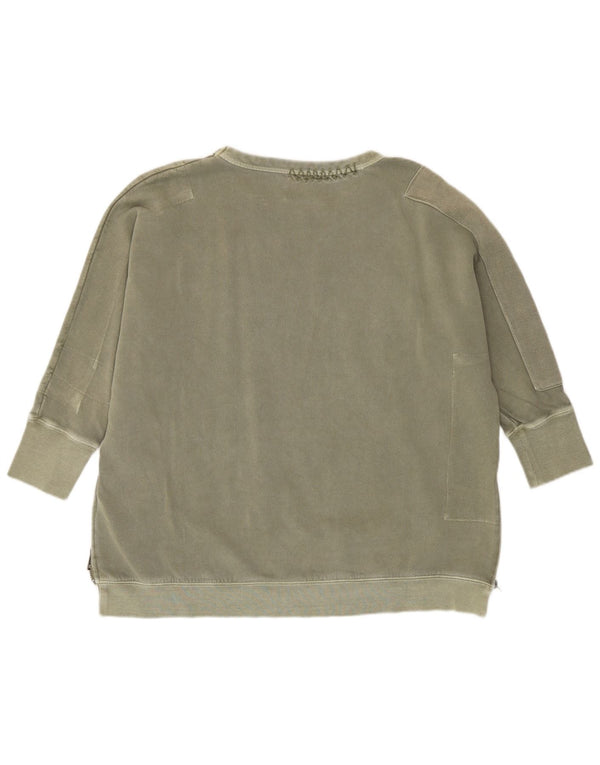 ZADIG & VOLTAIRE Pulover supradimensionat pentru femei UK 6 XS Bumbac kaki