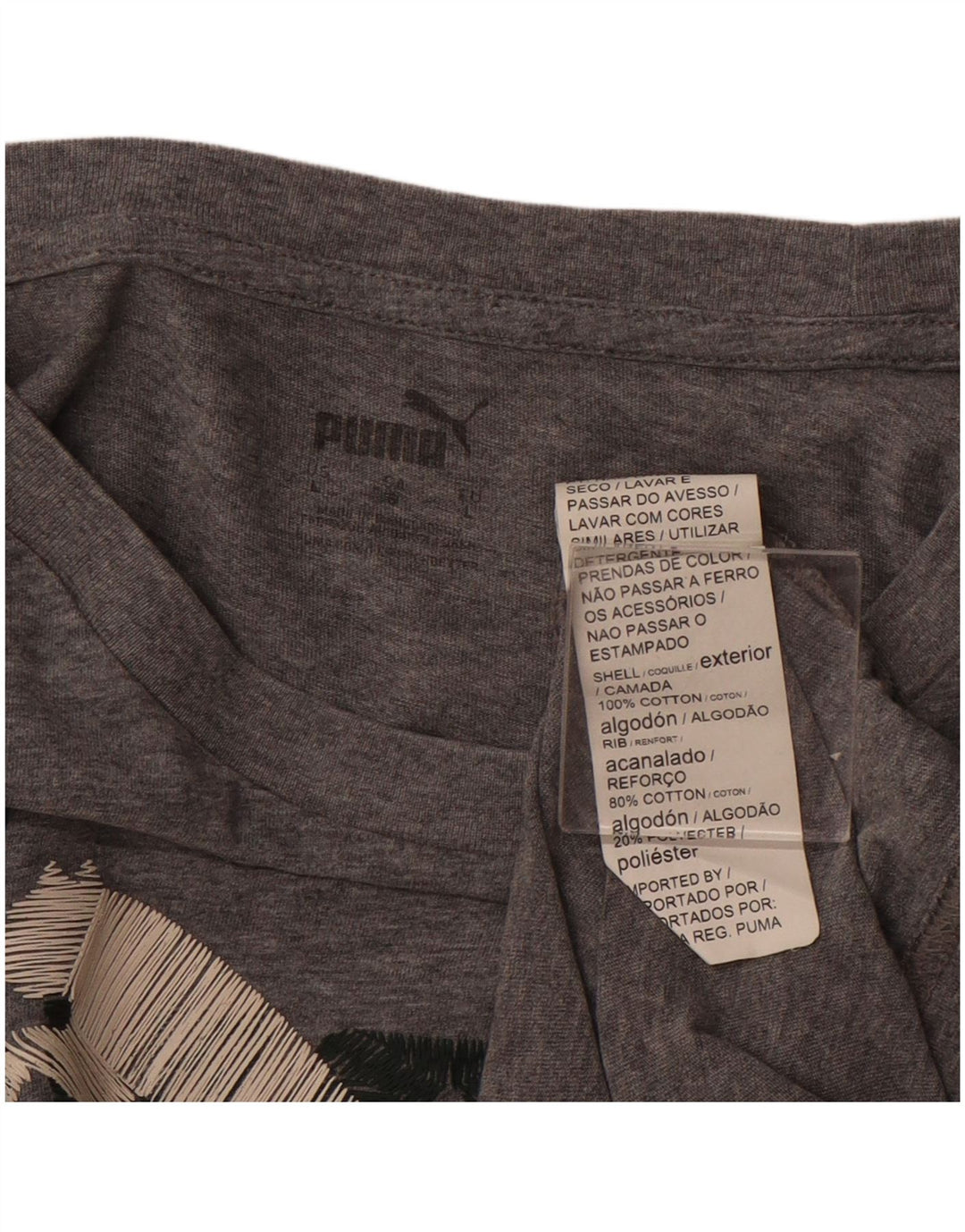 Tricou grafic PUMA pentru femei Top UK 16 mare bumbac gri