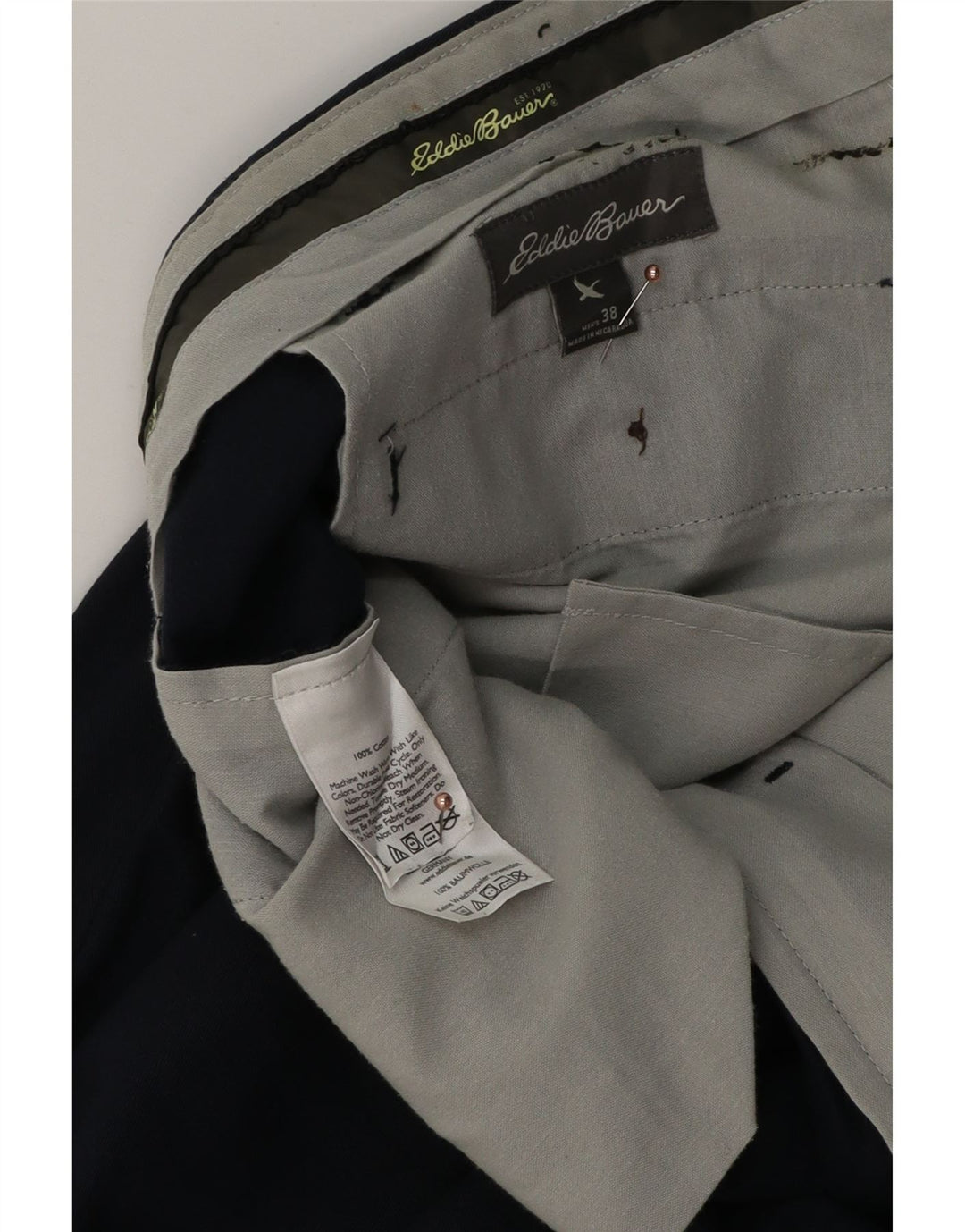 Pantaloni chino pentru bărbați EDDIE BAUER L38 L36 bleumarin bumbac