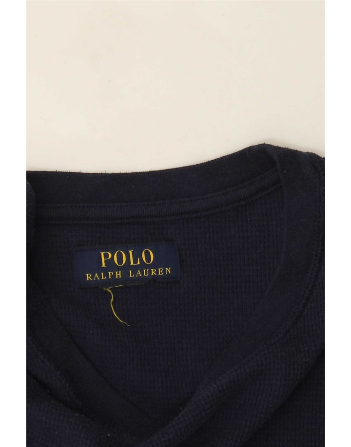 Top pentru bărbați Polo Ralph Lauren cu mânecă lungă, mediu bleumarin