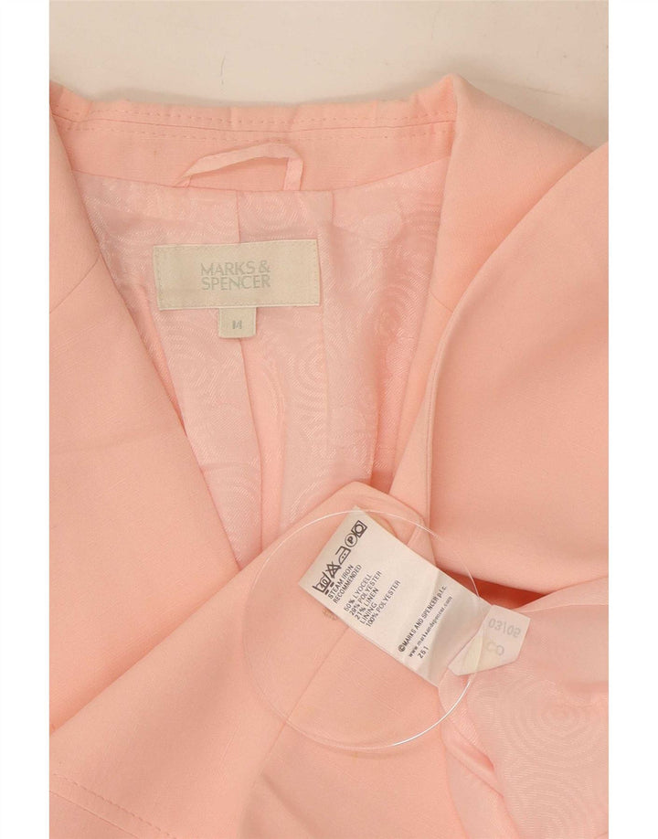 Jachetă pentru femei Marks & Spencer, cu 2 nasturi, lyocell mare, roz, UK 14