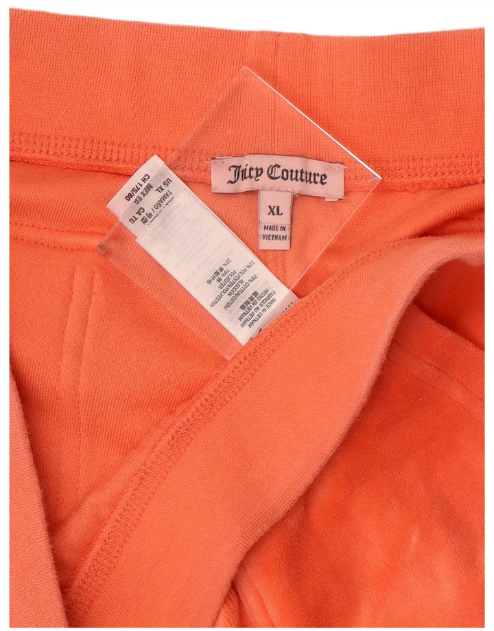 Pantaloni de trening pentru femei JUICY COUTURE UK 18 XL bumbac portocaliu