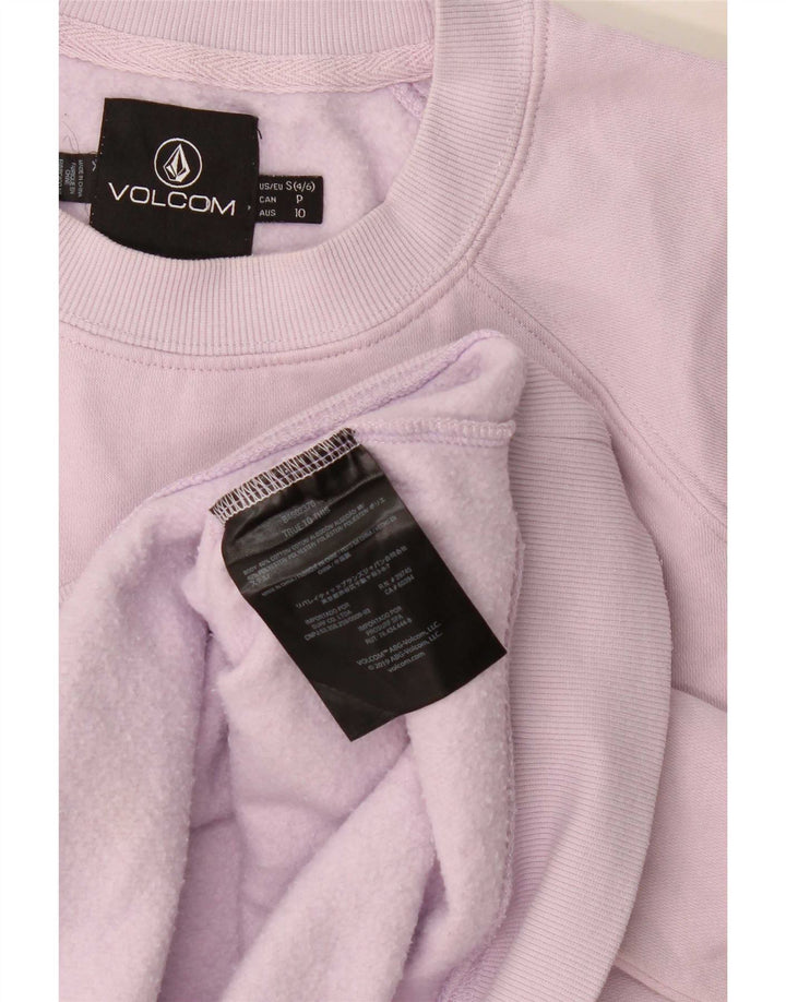 Pulover supradimensionat cu grafic pentru femei Volcom, bumbac mic, roz, US 4/6