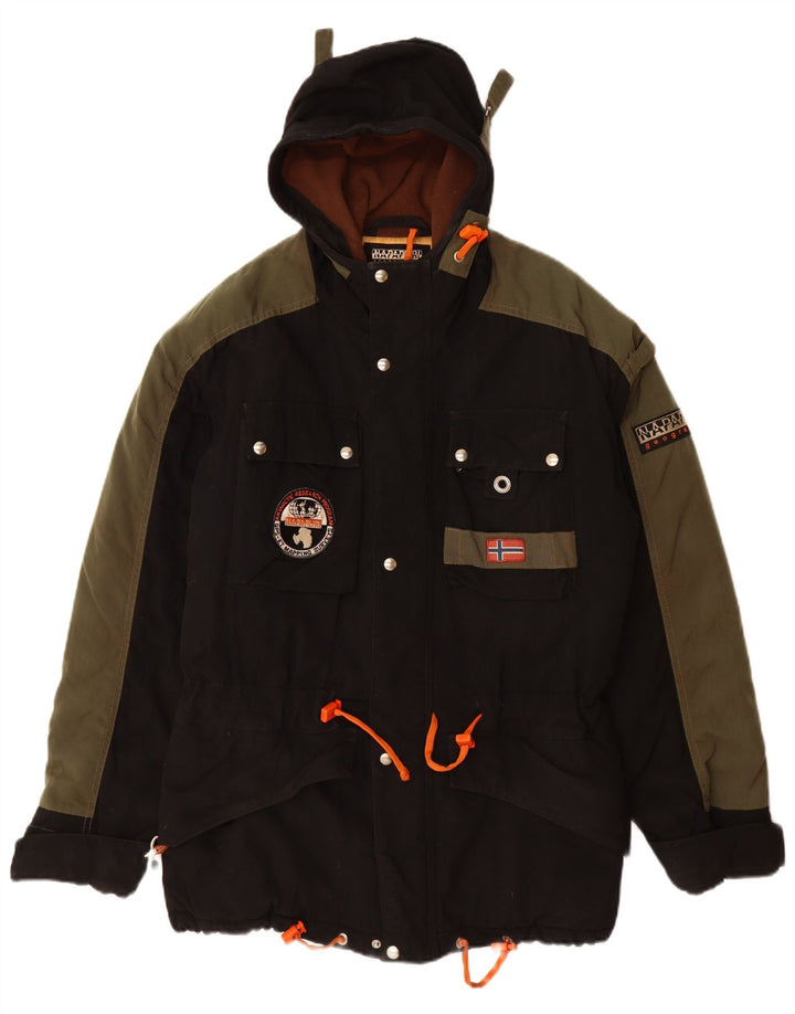 Jachetă de vânt cu glugă pentru bărbați NAPAPIJRI UK 38 Poliamidă neagră medie