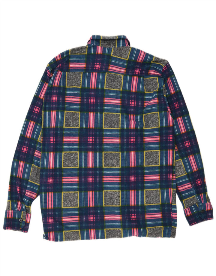 Cămașă vintage pentru bărbați din lână Poliester geometric multicolor mediu