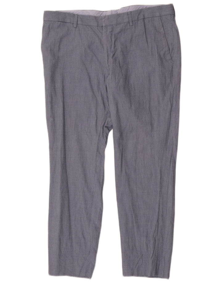 Pantaloni de costum pentru bărbați Lacoste Slim W36 L28 Bumbac albastru