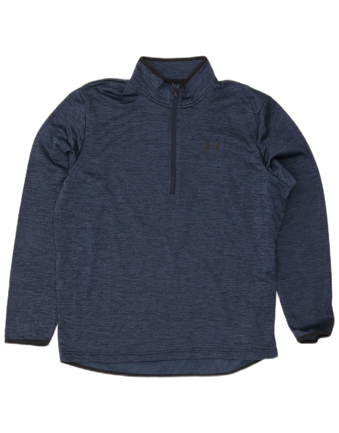 Top de trening Under Armour pentru bărbați, cu fermoar, cu gât, mare, bleumarin, pete
